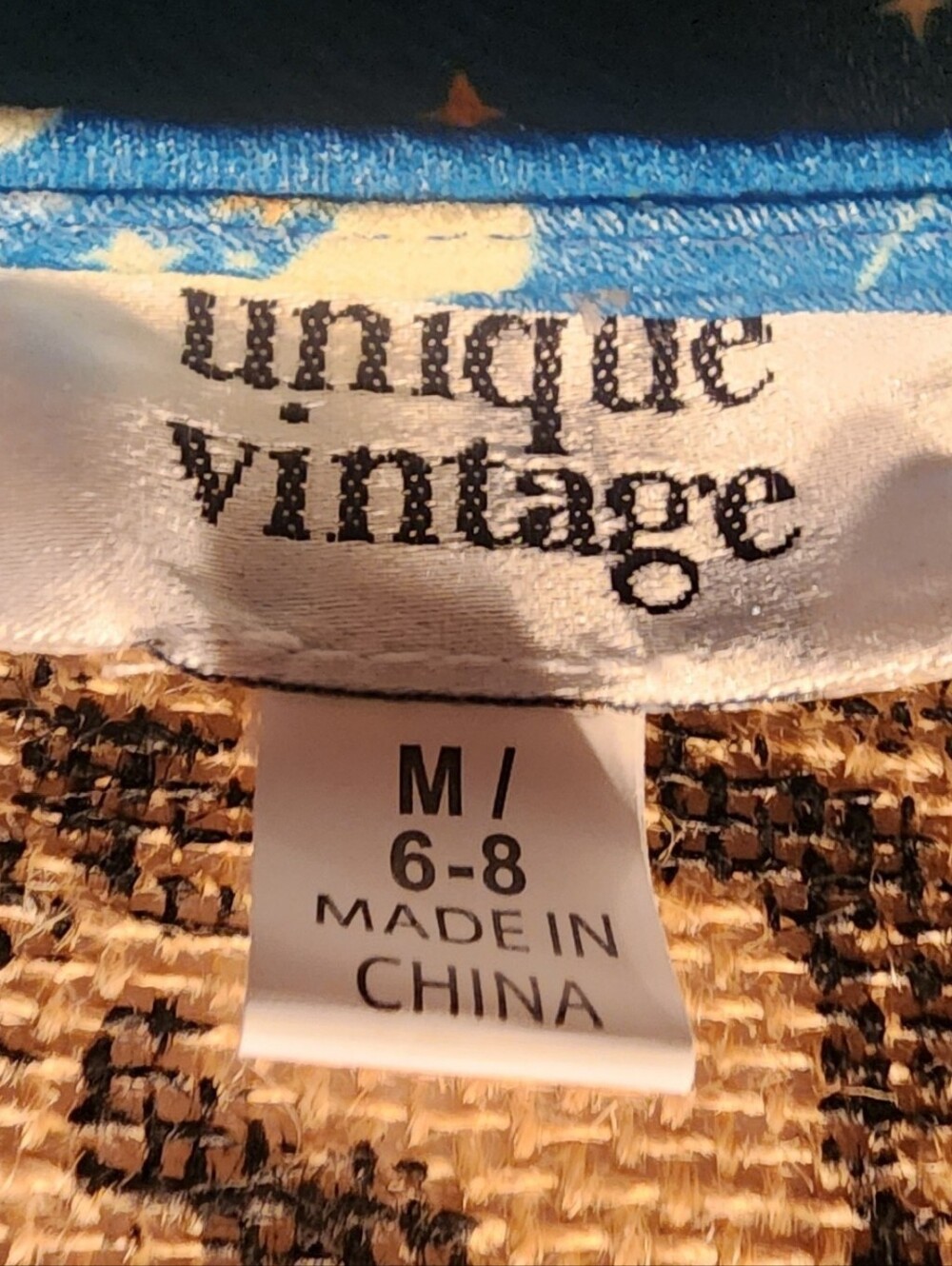 Unique Vintage Blue Butterfly And Star Print Lotti Wrap Romper - Picture 10 of 12